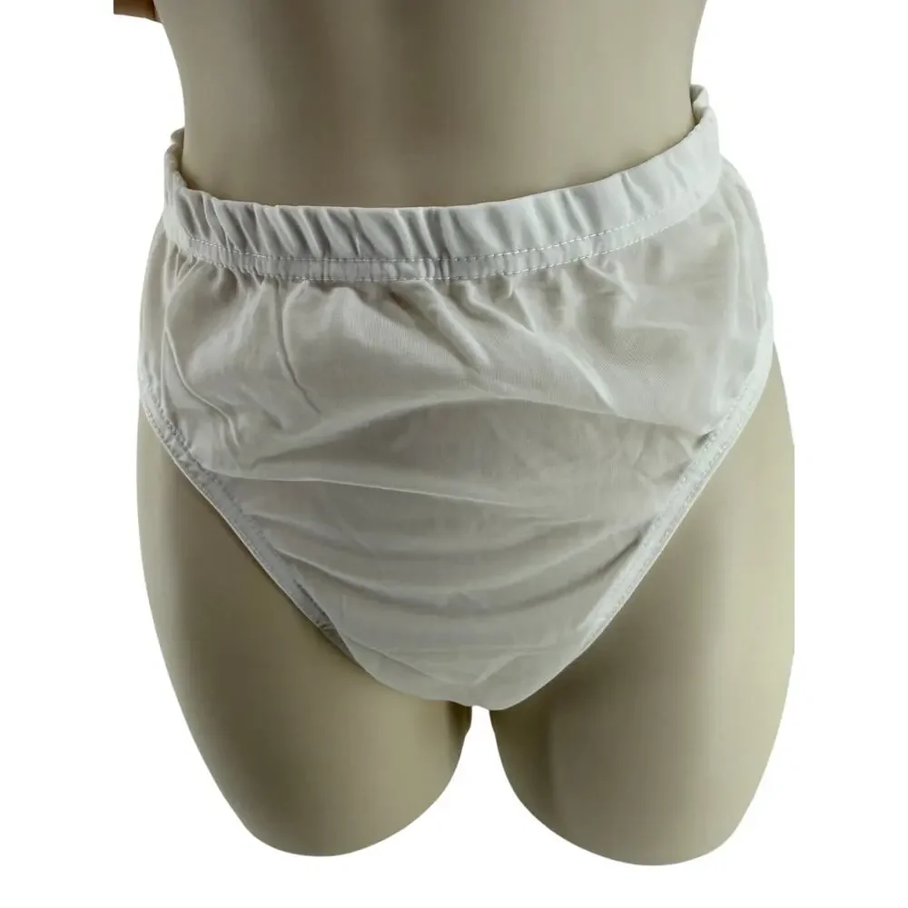 Vintage Jake Taylor Nylon Low Rise Brief Mens White Silky Nylon